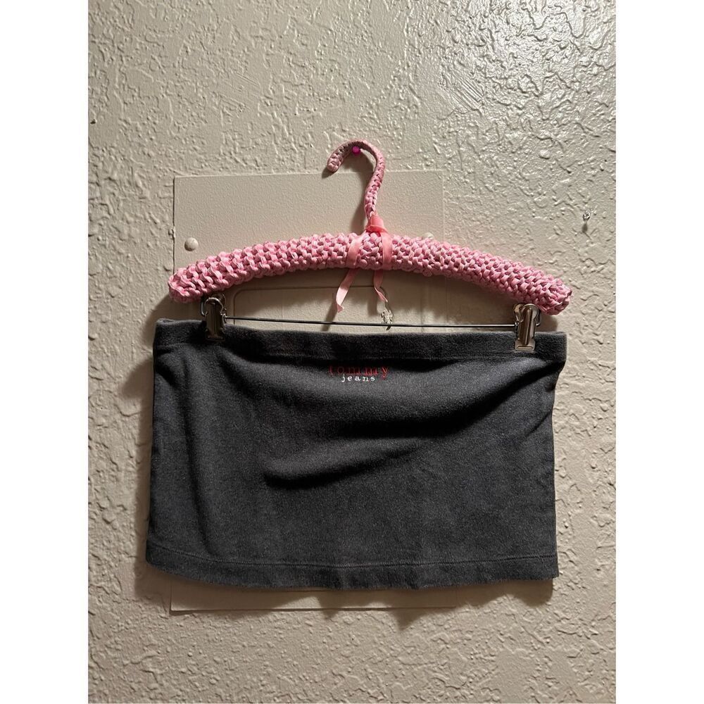 Tommy Jeans Grey Sleeveless Crop Top Woman’s Size XL